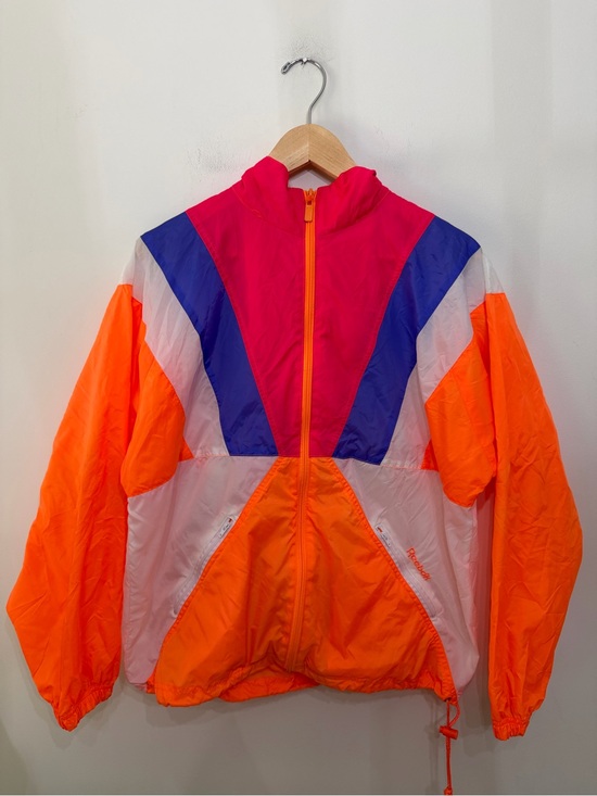 Reebok Jackets & Blazers - VTG Reebok Sport Spell Out Neon Windbreaker Jacket 90s Vaporwave Pink Womens M